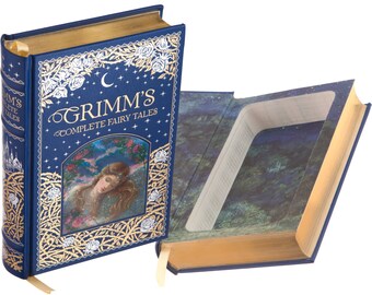 Hollow Book Safe - Grimm's Complete Fairy Tales (Blue) (Leather-bound) (Magnetic Closure)