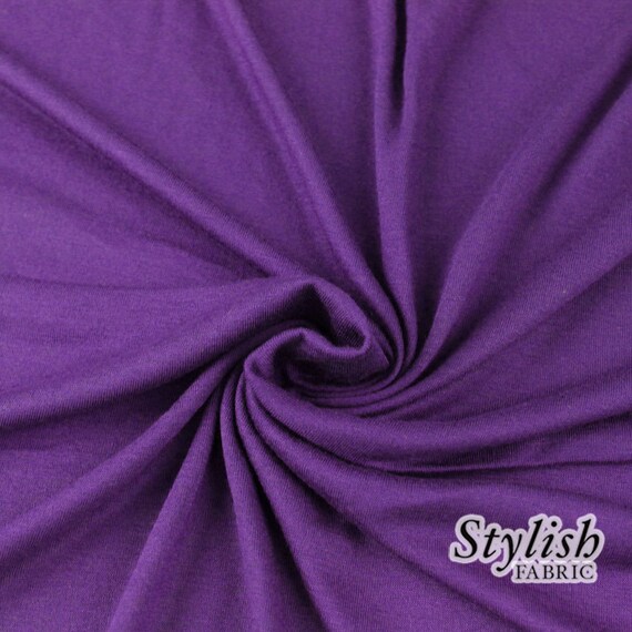 PURPLE Rayon Jersey Knit Fabric Purple Tissue Knit Fabric by