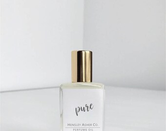 Pure - Natural Perfume Oil - Vegan Perfume- Jojoba Oil - Roll on Perfume - Roller ball perfume - Small Perfume