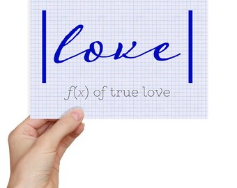Nerdy Valentine's Day Card Math Valentine Greeting Card Geekery Nerdy Funny Valentines Day Geeky Card You're My Favorite Nerd Kraft Envelope