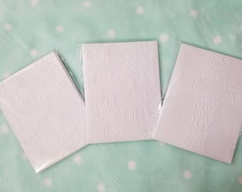 Embossed Greeting Cards 6pc