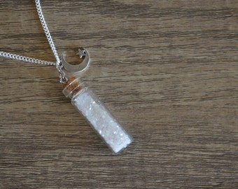 Bottle of Moon-Dust Silver Necklace