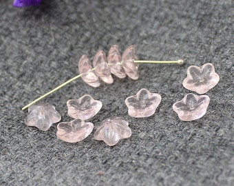 Czech Glass Flower Beads, 20Pc rosaline flower beads, czech glass, pressed glass beads, czech glass beads, czech beads 10 mm