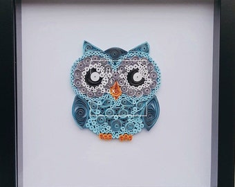 Handmade paper quilled owl
