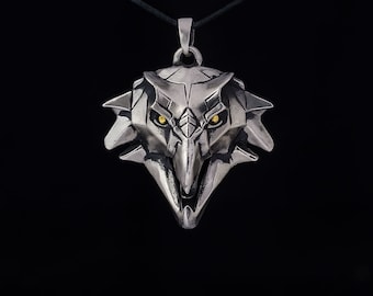 Griffin School Medallion Cosplay Pendant, white bronze, handmade ... gryphon school