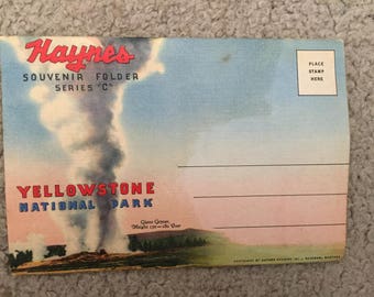 Yellowstone National Park Vintage Souvenir Folder Series C