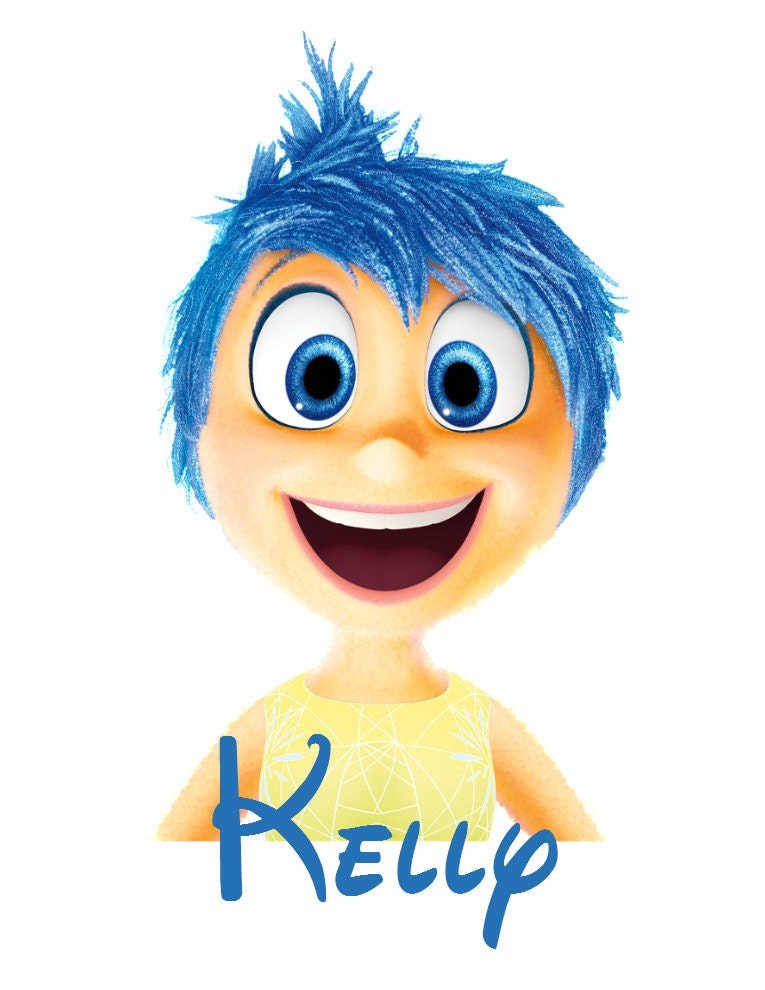 Custom Personalized Inside Out Joy Iron on Transfer Decal