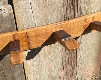 Wine barrel coat hook