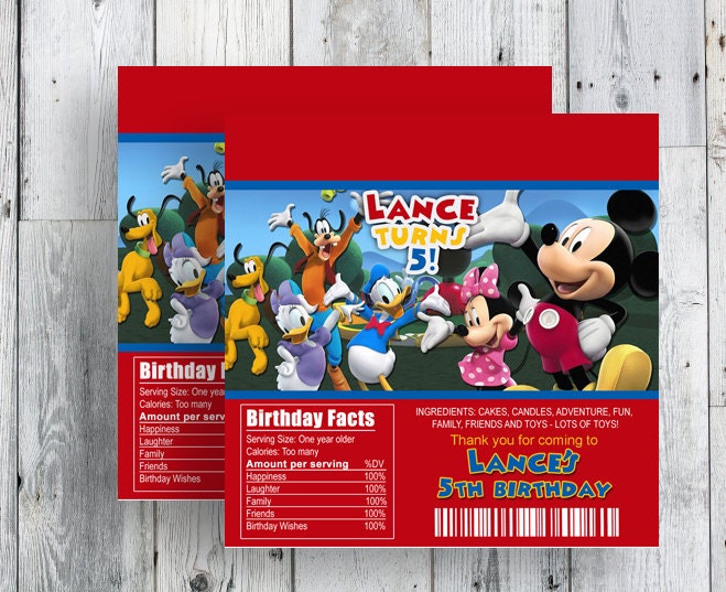 mickey mouse candy bar wrapper template