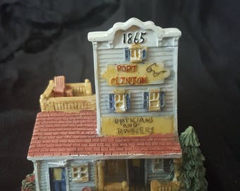 Mini Village House Hand Painted Vintage