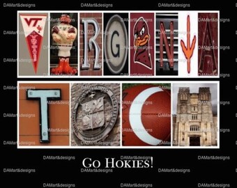 Virginia Tech Hokies Alphabet Photo Art