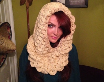 crochet crocodile stitch hood