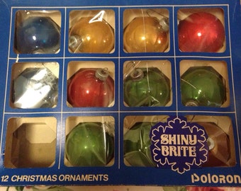 2 Boxes of Shiny Brite Christmas Ornaments made by Poloron