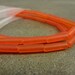 Tangerine Cultured Sea Glass Tube 13x4mm 15pc 8" Strand Frosted Glass Orange