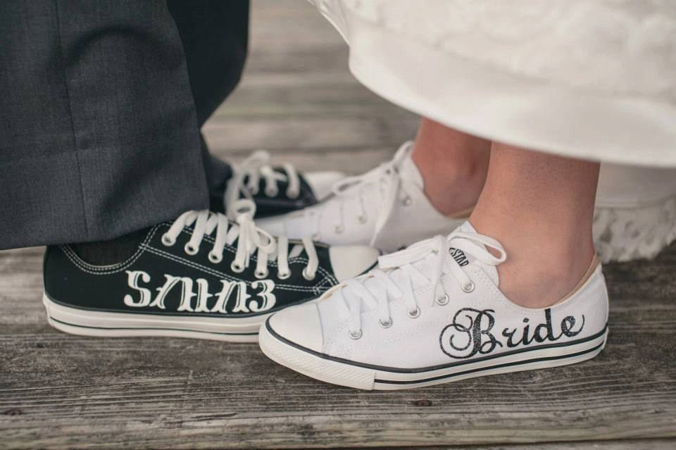 converse wedding tennis shoes