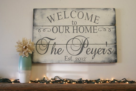 Download Welcome To Our Home Wood Sign Pallet Sign Wood Family Sign