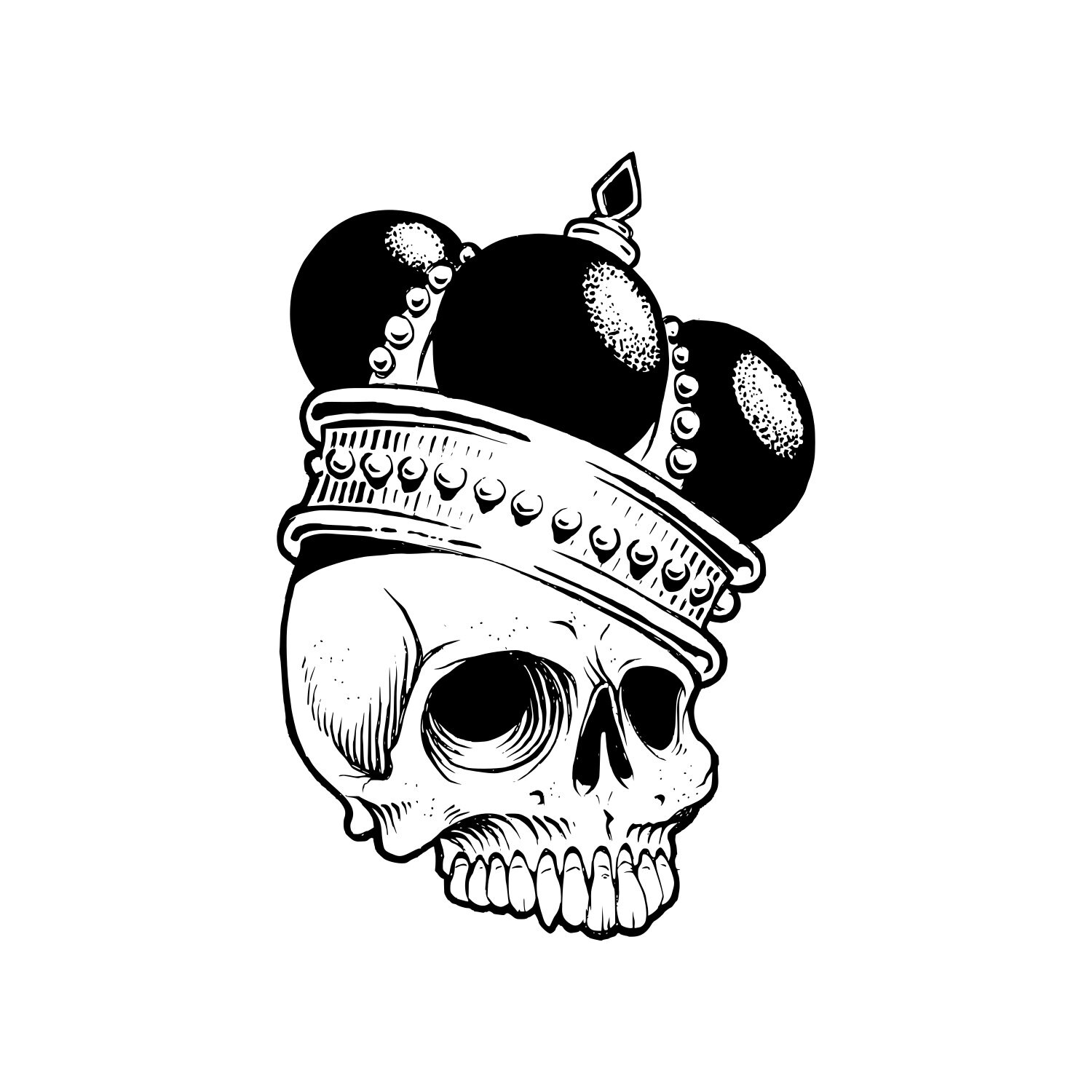 Download Skull SVG Crown Death King Vinyl cut files for Cricut