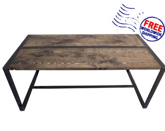 Handmade pine rustic coffee table
