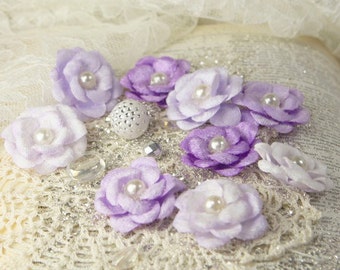 Prima Marketing Audrey Rose Collection Flowers In Iced Violet