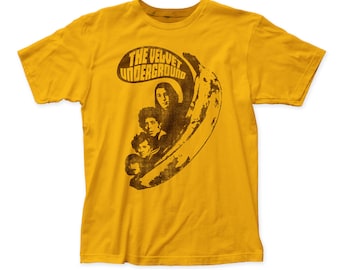 Velvet Underground VU Says Men's Traditional Fit 30/1 Cotton Tee (VU40) Gold