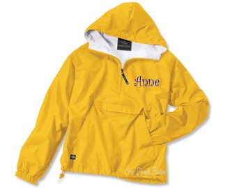 Monogrammed Ladies Windbreaker, Monogram Pullover, Monogrammed Jacket, Personalized Jacket, Windbreaker, Customized Windbreaker, Many Colors