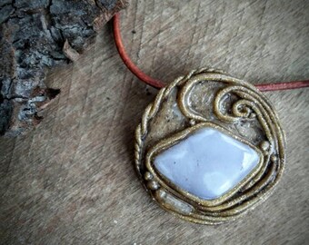 Blue Lace Agate Pendant