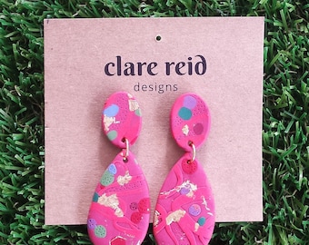 Handmade Statement Polymer Clay Earrings