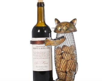 Cat Gift Cat Wine Bottle Holder Wine Gift Wine Cork Holder Bottle Holder Cute Cat Gift Kitchen Cat Mother's Day Gift