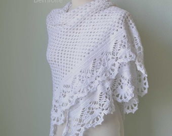 VICTORIA, Crochet shawl pattern pdf