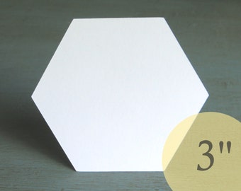 Hive Paper Pieces - 3" HEXAGONS - English Paper Piecing Quilt Hexies - Choose Package Size