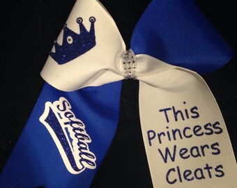 Choose your colors Softball Bow