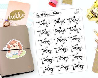 Today Planner Stickers - Script Planner Stickers - Lettering Planner Stickers - List Planner Stickers - Fits Most Planners - 294