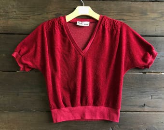 Vintage 70s Terry Crop Top