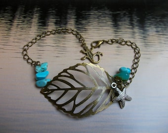 Turquoise bracelet and starfish