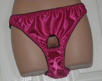 EE Soft satin peep-hole panties , no frills, for unobtrusive wear or relaxing fun, Sissy Lingerie