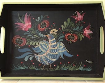 Painted Tray-Penn-Dutch Style Folk Art