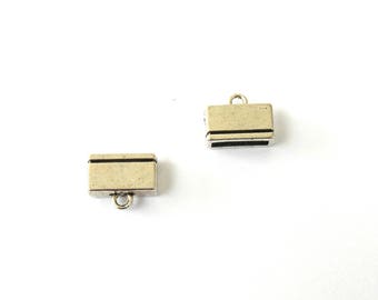 Tips for flat string toned silver X 2 pieces