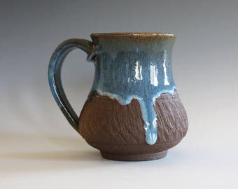 Pottery Coffee Mug, 12 oz, ceramic cup, hand thrown mug, stoneware mug, pottery mug, unique coffee mug, ceramics and pottery