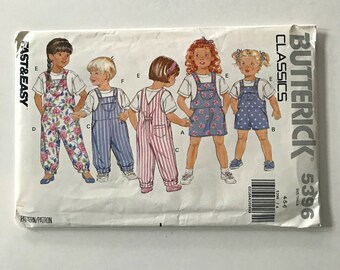 Butterick 5396 Toddlers'/Children's Jumper, Jumpsuit & Top UNCUT! Size 4-5-6