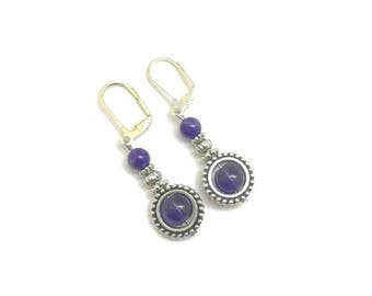 Amethyst Earrings, Amethyst Drop Earrings, Amethyst Dangle Earrings, Amethyst Jewelry, Gemstone Earrings, Birthstone Earrings, Plum Earrings