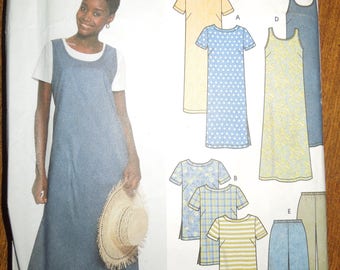 Simplicity 9754, sizes 8-14, dress, tunic, top, jumper and pants, shorts, misses, womens, UNCUT sewing pattern, craft supplies