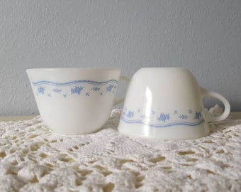 Vintage Pyrex Milk Glass Mugs