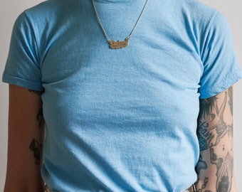 1980s Baby Blue Screen Stars Tee