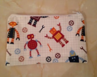 Robot fabric pencil case,