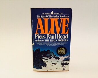Vintage Book Alive by Piers Paul Read 1980s Movie Tie-In Edition Paperback