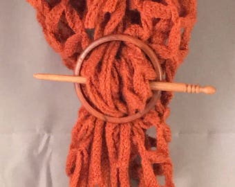 Wood Hair Pin/ Wood Hair Stick/ Cherry Shawl Pin
