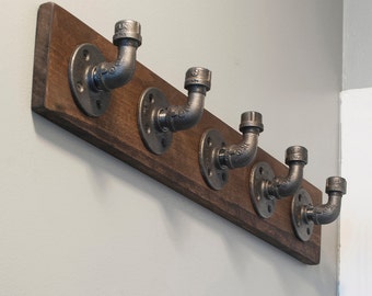 Industrial Pipe Coat Rack