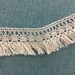 Ivory Cotton Lace Fringe Trim by the yard, Fringe Lace, Cotton Fringe, Baby cloth fringe, cream fringes, DIY supplies, lace supplies-#R011