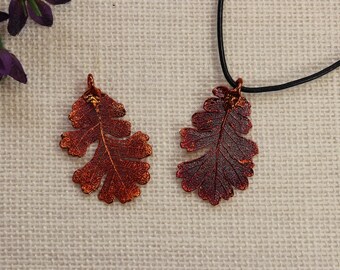 SALE Leaf Necklace, Copper Oak Leaf, Real Lacey Oak Leaf Necklace Copper Oak Leaf, Copper Leaf Pendant, SALE360