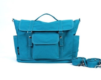 Mother s Day Big Sale DYLAN // Teal / Lined with Beige / 074 // Ship in 3 days // Backpack / Diaper bag / Shoulder bag / Tote bag / Messenge